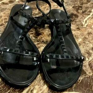 JELLY BLACK SANDALS size 8